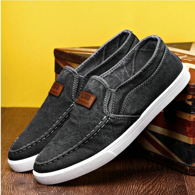 Summer Outdoor Solid Footwear Vulcanize Shoes Comfortable Men's Flats Canvas Shoes Men Denim Cloth Casual Shoes - TRIPLE AAA Fashion Collection