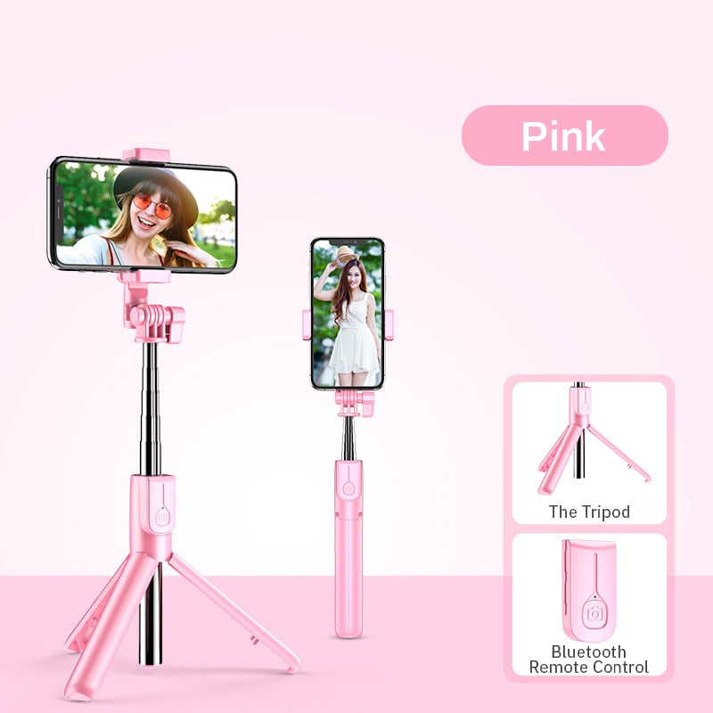 Wireless Bluetooth-compatible Selfie Stick with Led Ring Light Foldable Tripod Monopod For iPhone For Android Live Tripod