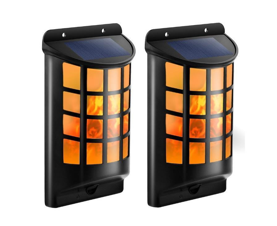 1PCS  Flame Light Solar Powered Wall Lights 66 LED Porch Lamps 54LM Green  Material - TRIPLE AAA Fashion Collection