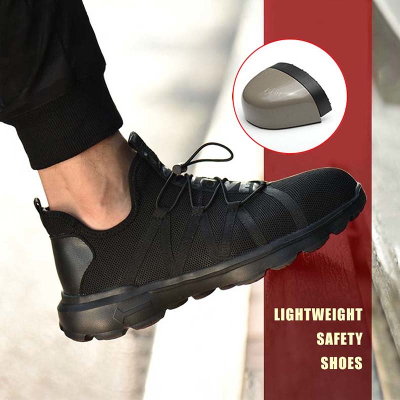 Men Steel Toe Safety Work Shoes Breathable Sneakers Anti Smashing Slip Resistant Industrial Boots Wearable Protection Footwear - TRIPLE AAA Fashion Collection