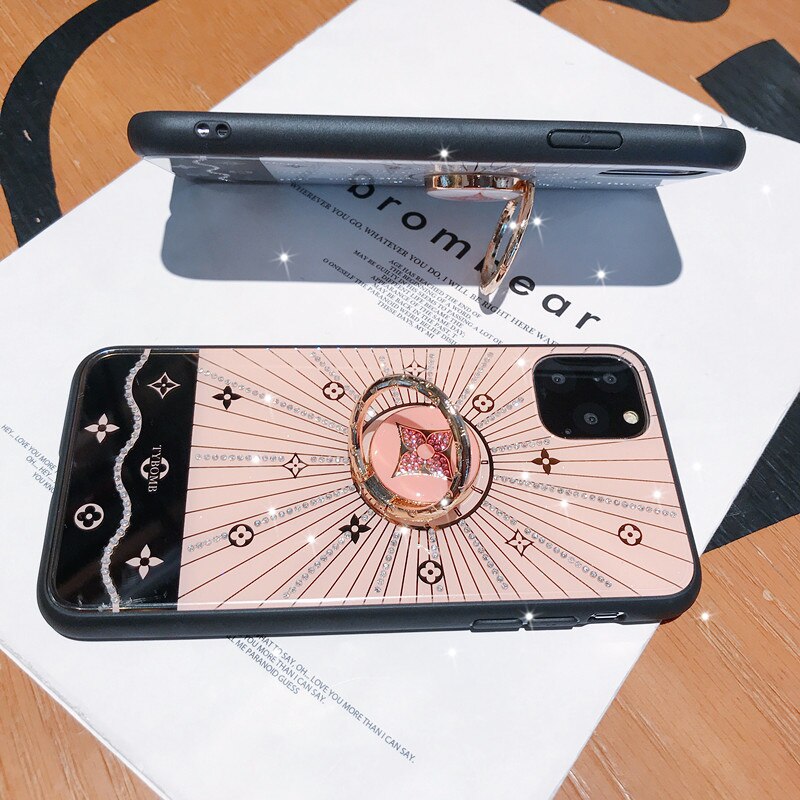 For Apple iphone 11 Case Luxury Diamond With Ring Stand Gold protective back cover case for iphone 11 Pro Max iphone11 11Pro - TRIPLE AAA Fashion Collection