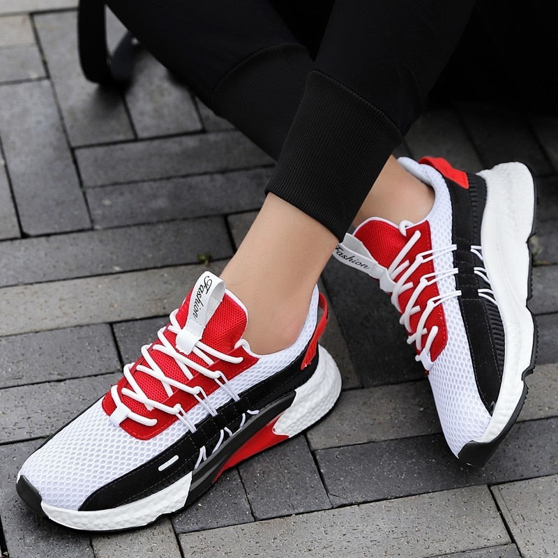Sneakers Lightweight Comfortable Casual Shoes Zapatillas Hombre  Colorblock Canvas Shoes - TRIPLE AAA Fashion Collection