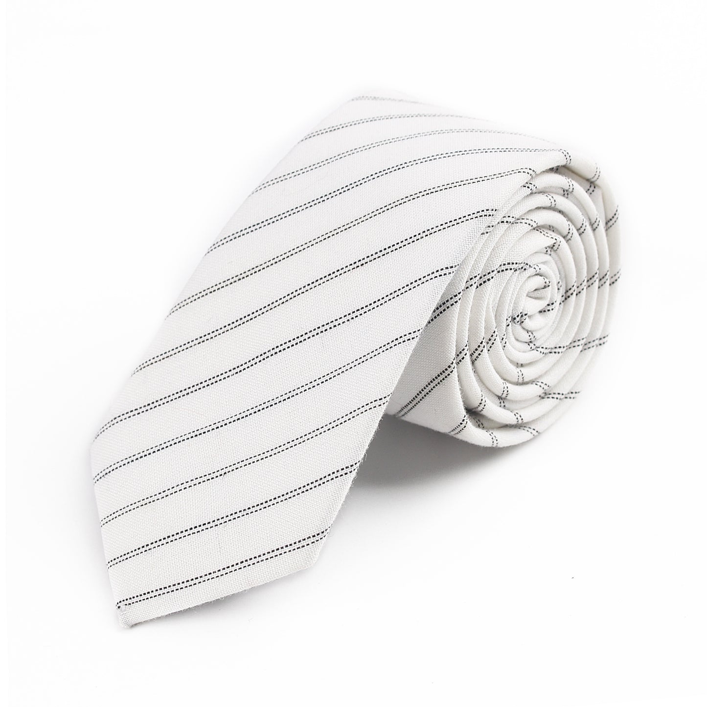 Men's Tie Cotton Jacquard Casual Business Korean Wedding Birthday Party Literary Cotton Striped Tie