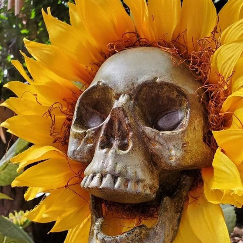 Halloween Decorations Sunflower Skull Garden Simulation Flower Ornament