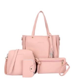 PU Leather Women's Shoulderbag +Casual Tote + Lady Handbag +Card Coin Bags Purse Messenger Satchel 4pcs/set - TRIPLE AAA Fashion Collection