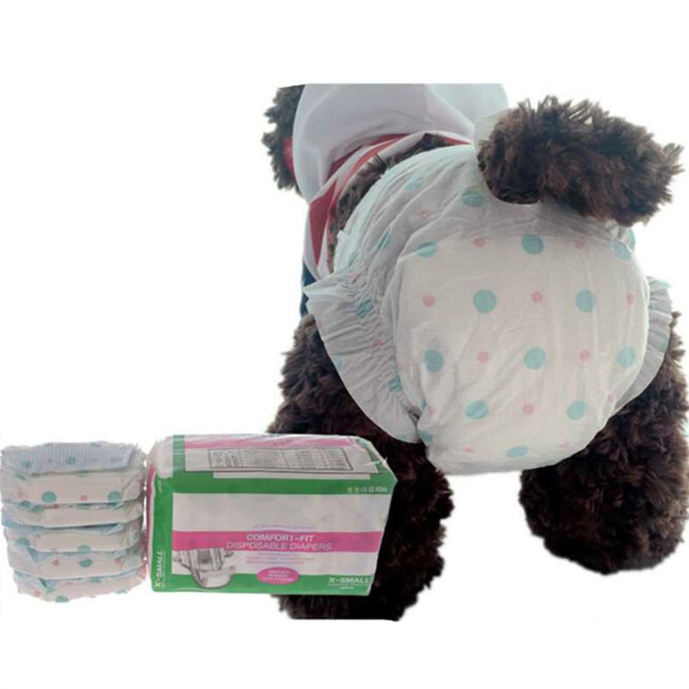 Hot 10Pcs Disposable Pet Dog Physiological Pants Sanitary Nappy Underwear Diaper