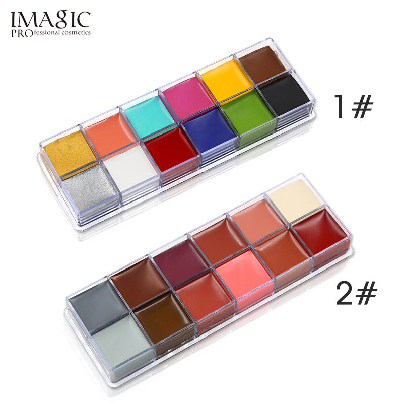 IMAGIC 12 Color Oil Paint Professional Body Painting World Cup Halloween Drama Performance Face Oil Paint
