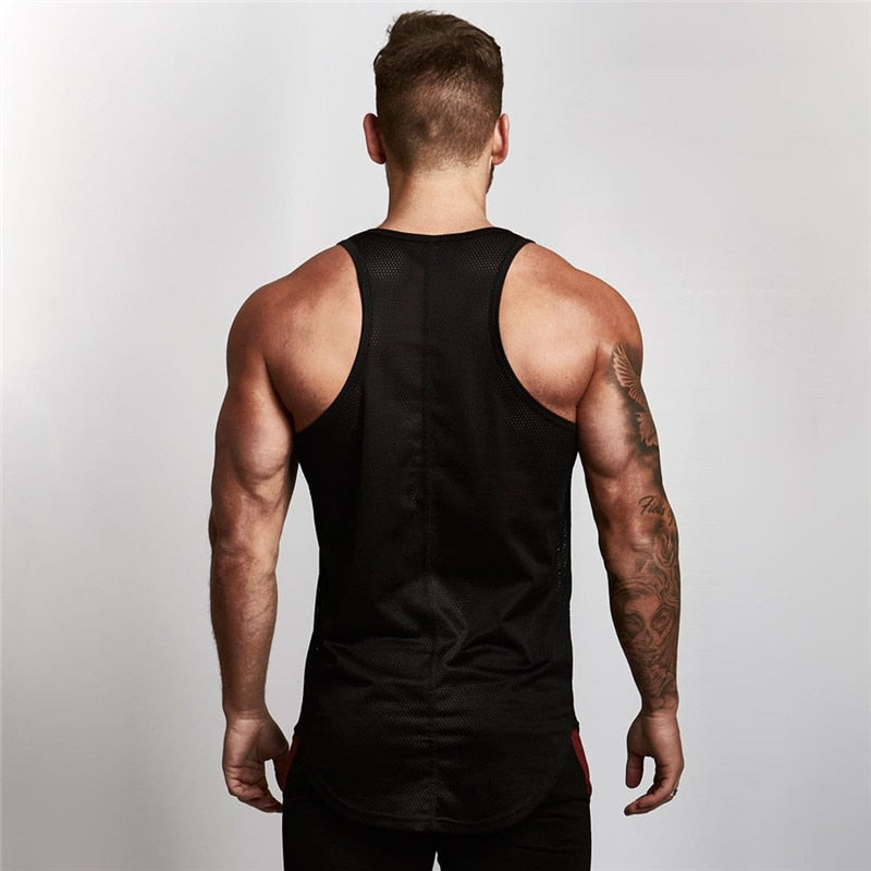Summer Fitness Men Tank Top Mens Bodybuilding Stringers Tank Tops Singlet Brand Clothing men Sleeveless Shirt