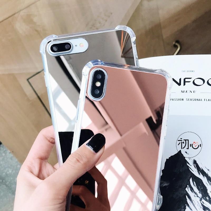 Gasbag Drop Proof Mirror Case for iphone XR 7 8 XS MAX XSmax X 10 6 6S Plus 7Plus 8Plus Airbag Soft TPU Phone Cover - TRIPLE AAA Fashion Collection