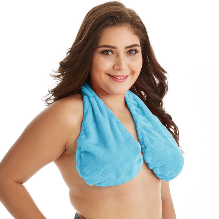 Tata Towel Bra Sexy Woman Bath Tube Breast-feeding Underwear Nursing Towel  Bra Colorful Breathable Comfort Boob Sweat Towel Bra