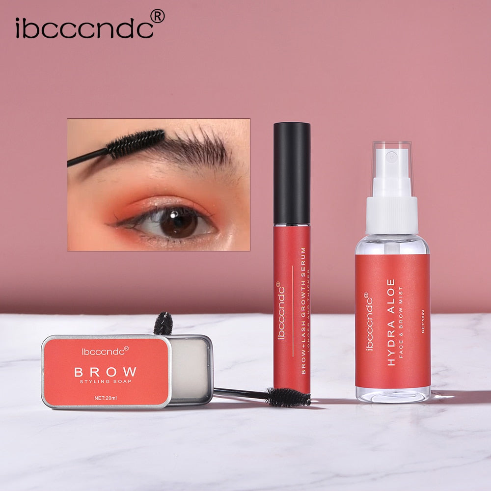 Brow Lamination Styling Soap Kit Eyebrows Lifting Soap with Aole Mist Sprayer Brows Growth Serum Long Lasting Makeup Kit - TRIPLE AAA Fashion Collection