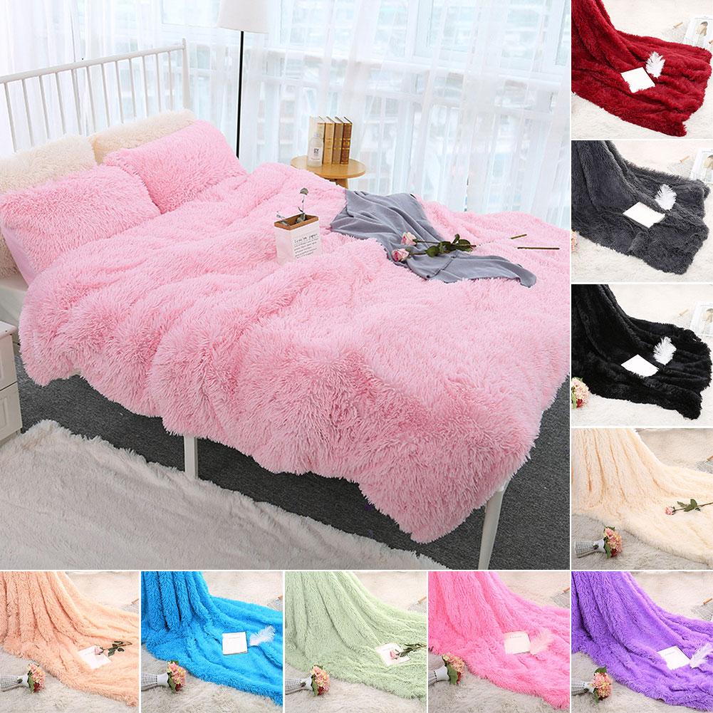 80x120cm 1pc Soft  Warm Fluffy Shaggy Bed Sofa Bedspread Children SafetyBedding Sheet Throw Home Decoration Comfortable Blanket - TRIPLE AAA Fashion Collection