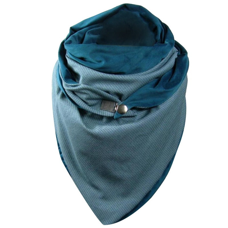 Winter Scarf For Women Soild Dot Printing Button Soft Wrap Casual Warm Scarves Shawls Scarf