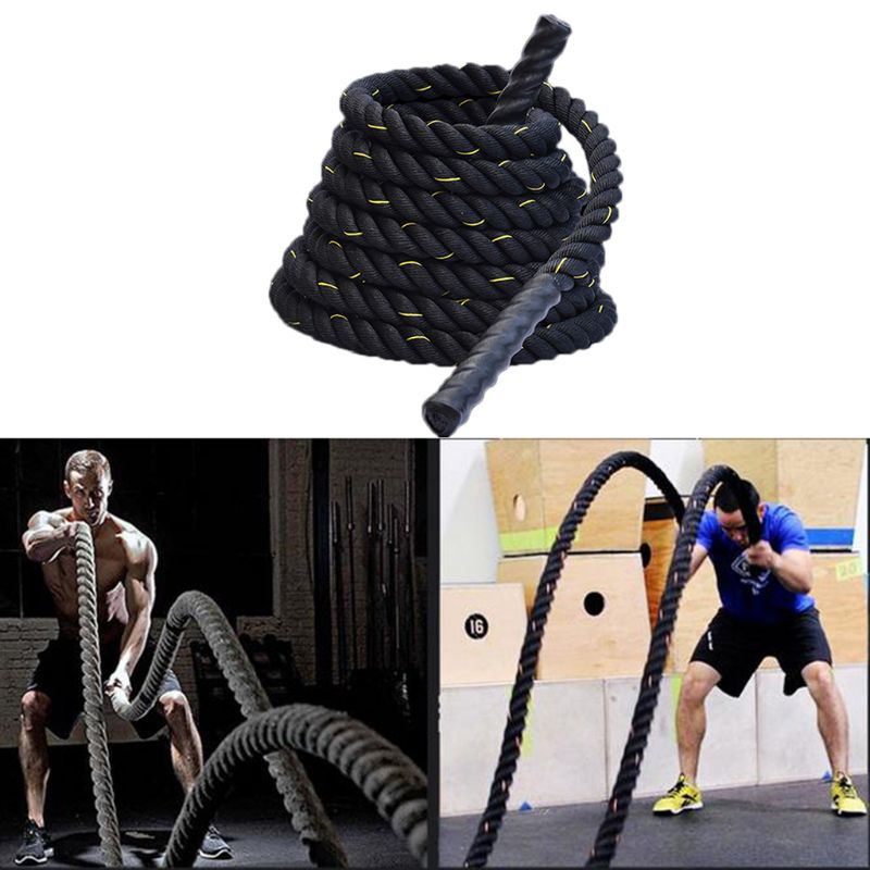 Heavy Jump Rope Skipping Rope Workout Battle Ropes for Men Women Total Body Workouts Power Training Strength Building Muscle - TRIPLE AAA Fashion Collection