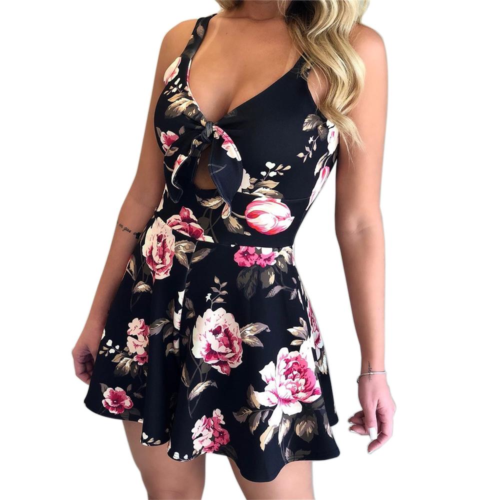 jumpsuit summer print sexy women clothing V-neck Shorts Short Sleeve combinaison femme fashion beach romper Party bodysuit - TRIPLE AAA Fashion Collection