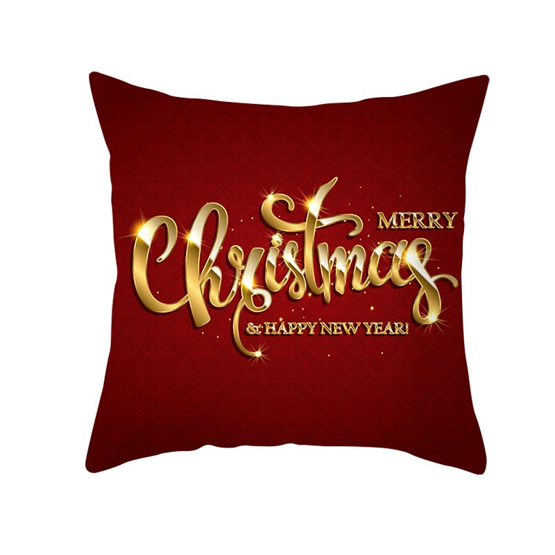 Festive Red Pattern Cushion Cover Christmas Style Pillow Cover - TRIPLE AAA Fashion Collection