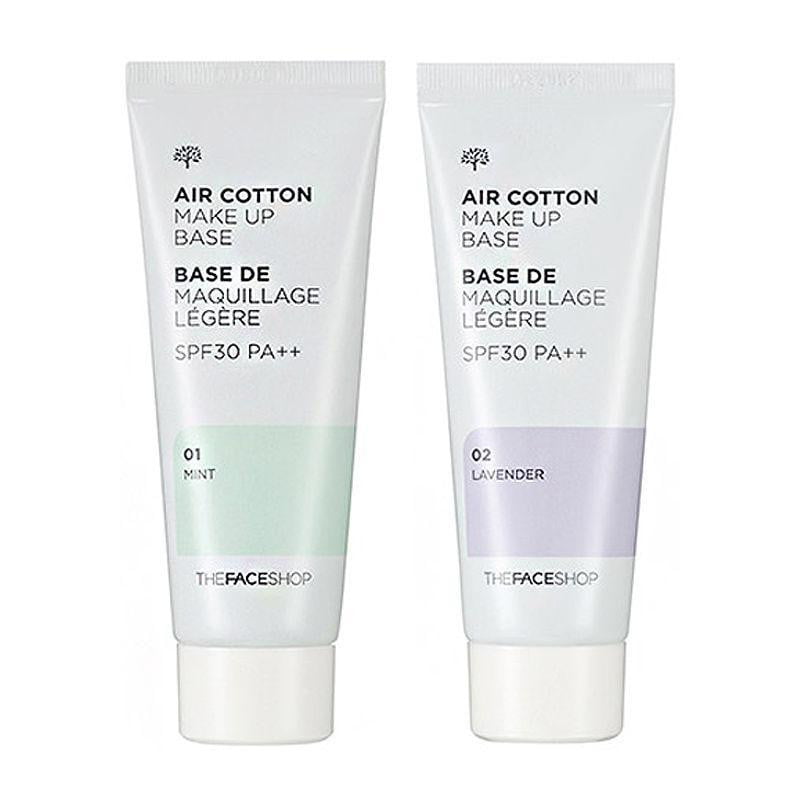 Korean Cosmetic Air Cotton Make Up Base SPF30/PA++ 40ml Face Concealer Cream Perfect Cover Pores Primer Base Makeup Foudantion - TRIPLE AAA Fashion Collection