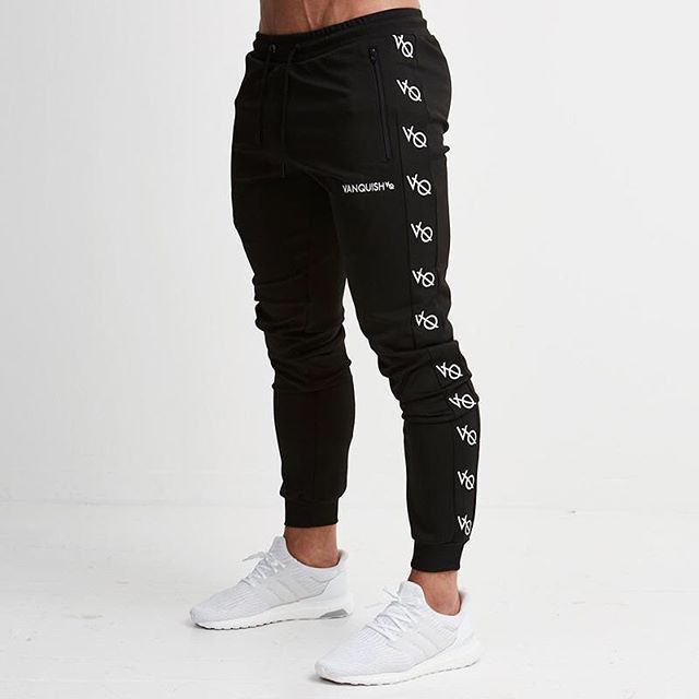 Mens Joggers Casual Pants Fitness Men Sportswear Tracksuit Bottoms Skinny Sweatpants Trousers Black Gyms Jogger Track Pants - TRIPLE AAA Fashion Collection