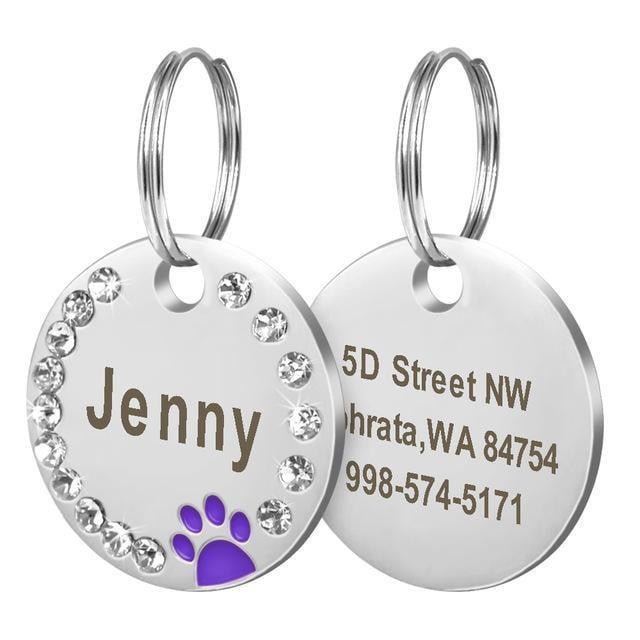 Customize Engraved Stainless Steel Pet Puppy Cat ID Tag Dog Collar Accessories - TRIPLE AAA Fashion Collection