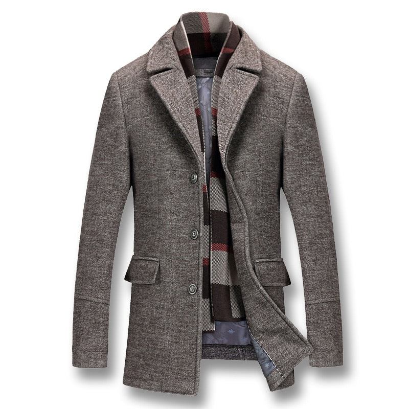 Men Winter Thick Cotton Wool Jackets Coats - TRIPLE AAA Fashion Collection